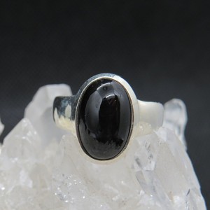 Anillo Black Star y plata 925 mm