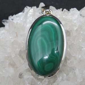 Colgante malaquita y plata