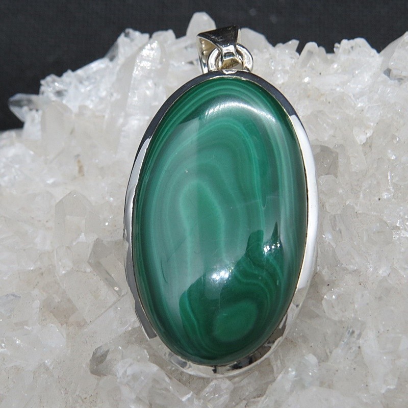 Colgante malaquita y plata