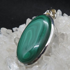 Colgante malaquita y plata
