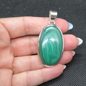 Colgante malaquita y plata