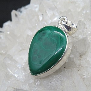 Colgante malaquita y plata