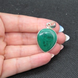 Colgante malaquita y plata