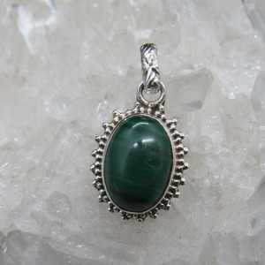 Colgante malaquita y plata