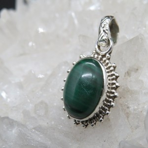 Colgante malaquita y plata