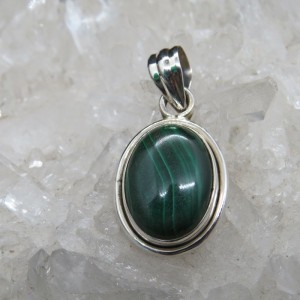Colgante malaquita y plata