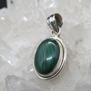 Colgante malaquita y plata