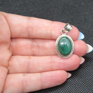 Colgante malaquita y plata