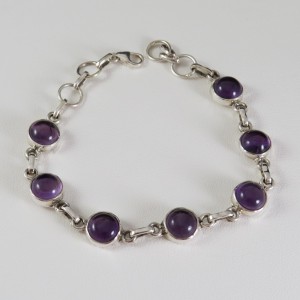 Pulsera joyería en plata amatista