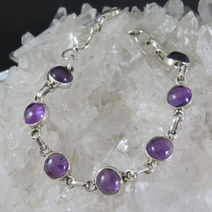 Pulsera joyería en plata amatista