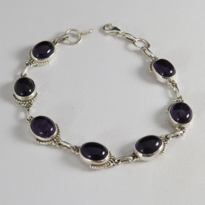 Pulsera joyería en plata amatista