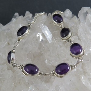 Pulsera joyería en plata amatista