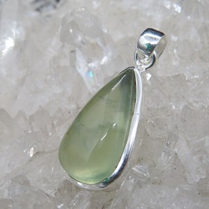 Colgante prehnita y plata