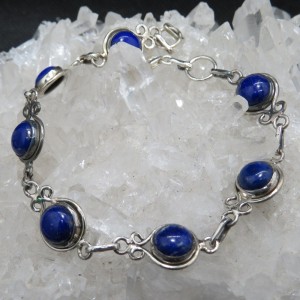 Pulsera joyería en plata lapislázuli y plata