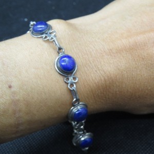 Pulsera joyería en plata lapislázuli y plata