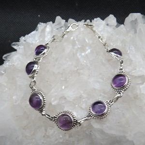 Pulsera joyería en plata amatista