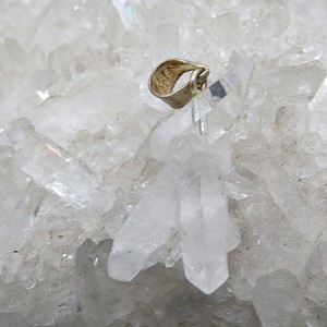 Colgante drusa cuarzo cristal de roca y plata