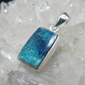 Colgante azurita y plata