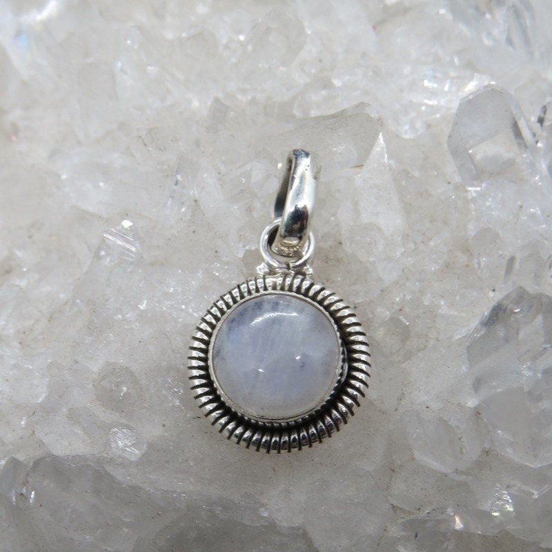 Colgante piedra luna y plata