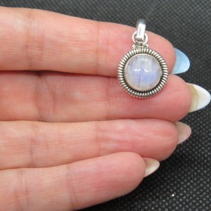 Colgante piedra luna y plata