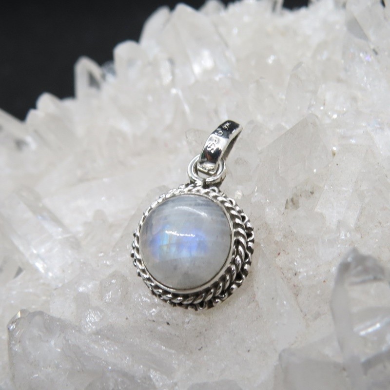 Colgante piedra luna y plata