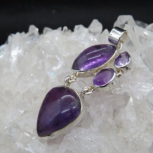 Colgante amatista y plata