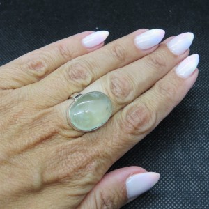 Anillo prehnita y plata