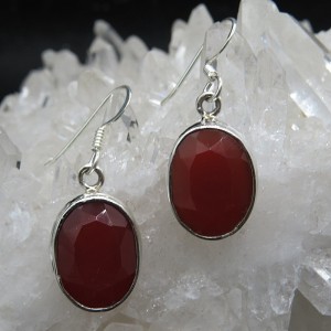 Pendientes ágata cornalina y plata