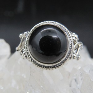 Anillo ónix y plata