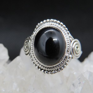 Anillo ónix y plata