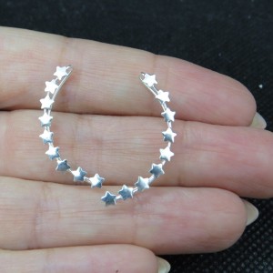 Pendientes de plata trepadores estrellas