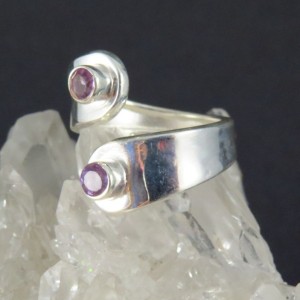 Anillo amatista y plata