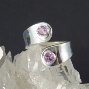 Anillo amatista y plata