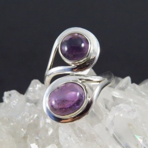Anillo amatista y plata
