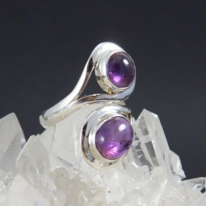 Anillo amatista y plata