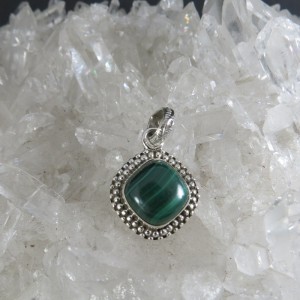 Colgante malaquita y plata