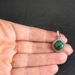 Colgante malaquita y plata