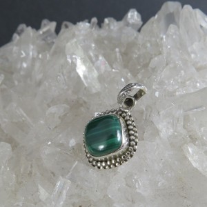 Colgante malaquita y plata