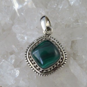 Colgante malaquita y plata