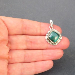 Colgante malaquita y plata