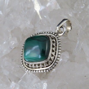 Colgante malaquita y plata