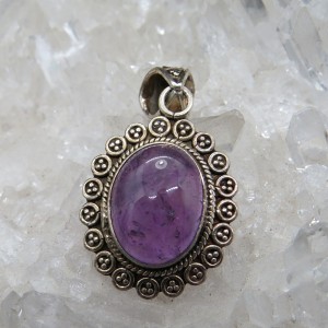 Colgante amatista y plata