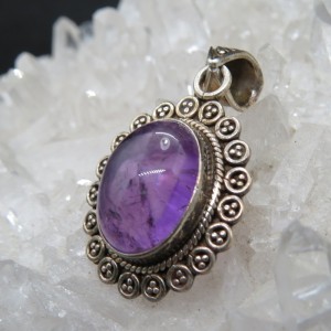 Colgante amatista y plata