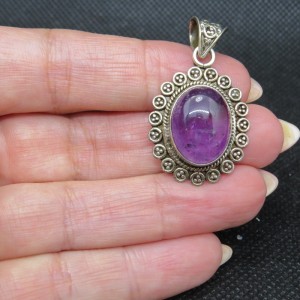 Colgante amatista y plata