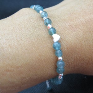 Pulsera apatito y plata
