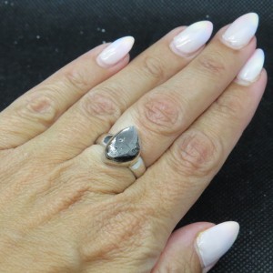 Anillo shungit y plata