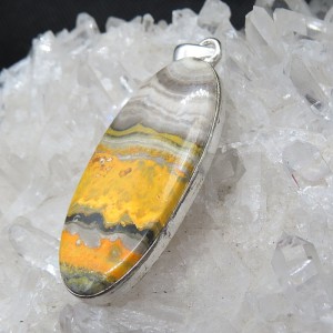 Colgante jaspe abejorro y plata