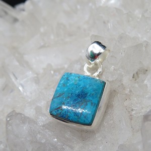 Colgante azurita y plata