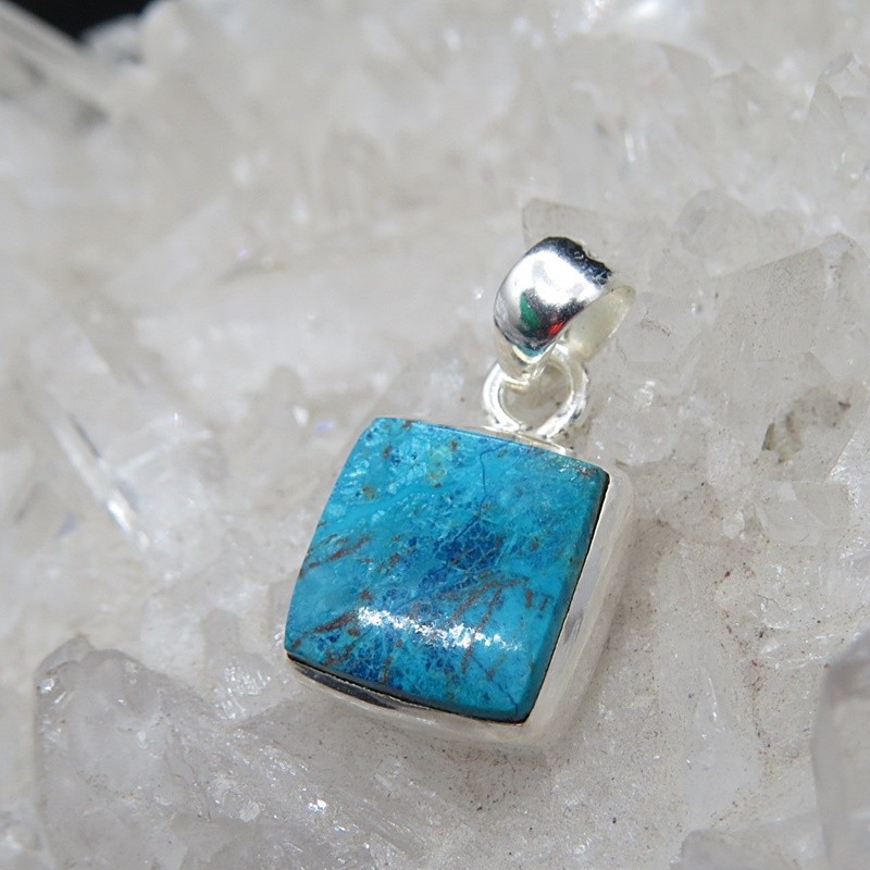 Colgante azurita y plata