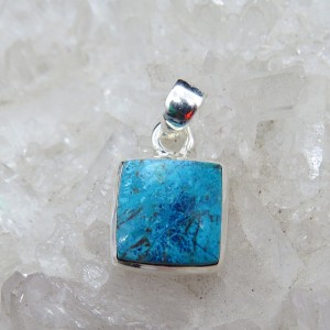 Colgante azurita y plata
